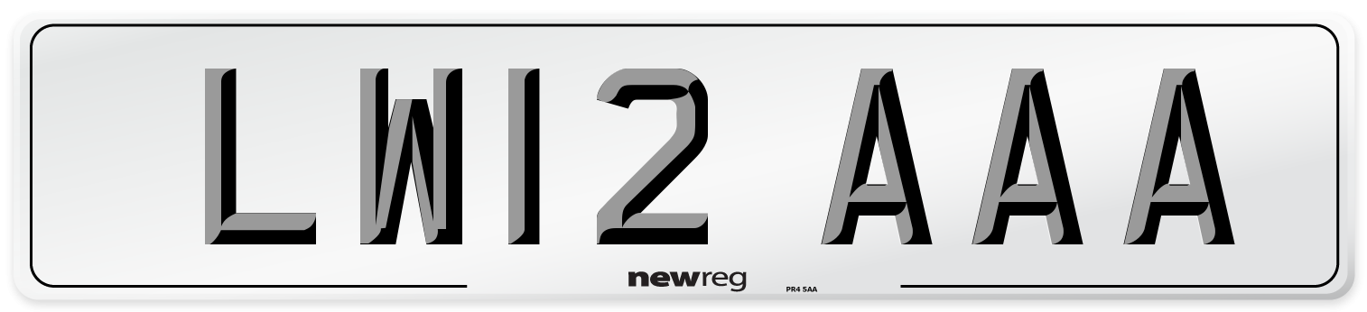 LW12 AAA Number Plate from New Reg